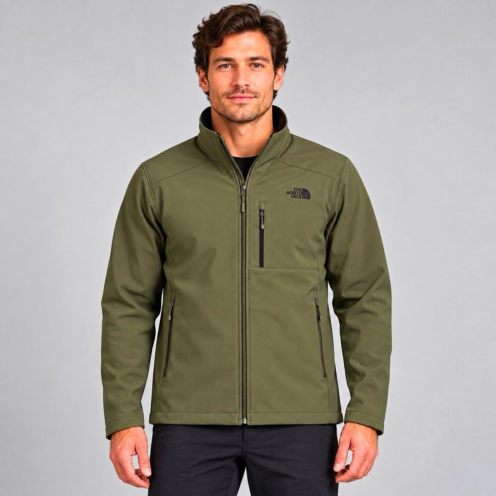 The North Face Men’s WindWall Apex Bionic 2 Full Zip Softshell Jacket Green XL